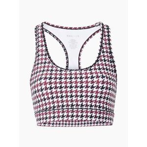 Bandier center stage houndstooth sports bra Small